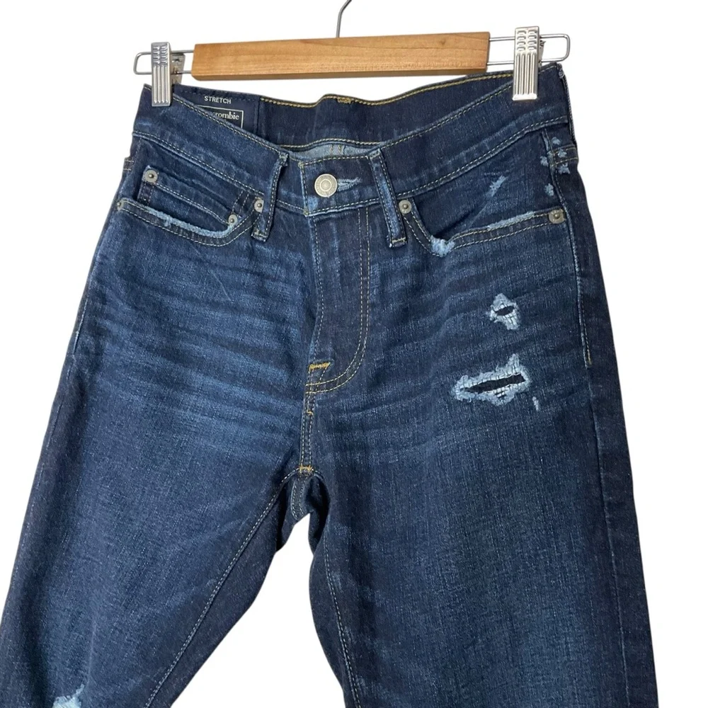 Abercrombie & Fitch Blue Skinny Jeans Distressed